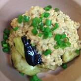 揚げナスのそぼろあん