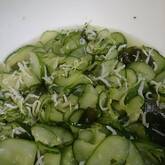 ジャコとキュウリの酢の物