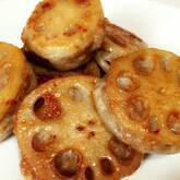 レンコンの豆腐はさみ焼き