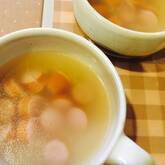 押し麦とソーセージのスープ