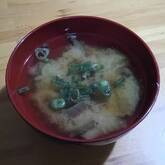 ナスと玉ネギのみそ汁