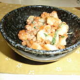 ハンペンの大葉納豆和え