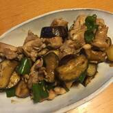 鶏とナスのニンニクじょうゆ炒め