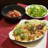 ポテトとエビのグラタン