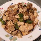 豆腐と豚肉のカレー炒め