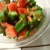 オクラとトマトのおかか和え