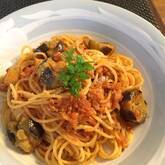 簡単絶品！ツナとナスのトマトソースパスタ