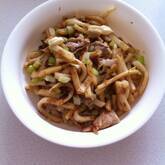 ネギたっぷり！究極のシンプル焼うどん