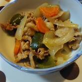 豚肉とピーマンの黒酢炒め