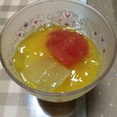 グレープフルーツとオレンジのゼリー