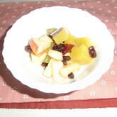 サツマイモとリンゴのサラダ