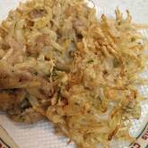 モヤシと豚肉のかき揚げ