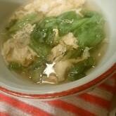 レタスとふわふわ卵のスープ