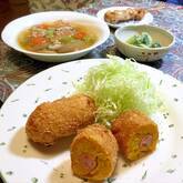 ソーセージ入りパンプキンコロッケ