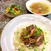 炒め牛肉のせご飯