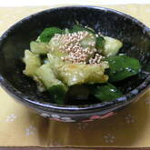 キュウリのラー油和え