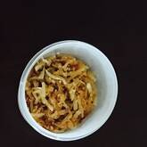 大根と豚肉の常備菜風炒め物　【大根中部+大根葉】