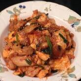 水きり豆腐とキムチの炒め物