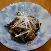 揚げナスのトロミ肉みそがけ