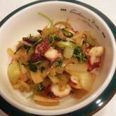 タコのガーリック炒め