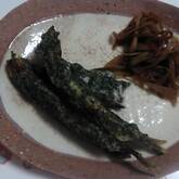 シシャモの磯部揚げ