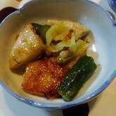 鶏とオクラのおかか炒め