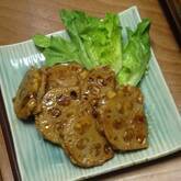 レンコンの豆腐はさみ焼き