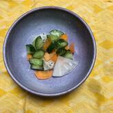 薄切り大根の甘酢漬け