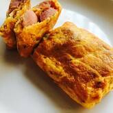 ソーセージ入りペタンコ卵焼き