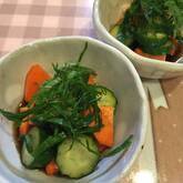 キュウリのシソ風味漬け