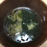 ネギワカメスープ