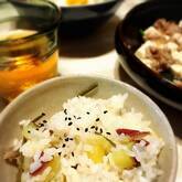 モチモチ食感！サツマイモご飯