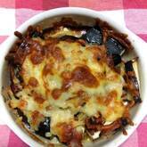 ナスとベーコンの重ね焼き