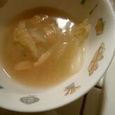 白菜とお揚げのみそ汁