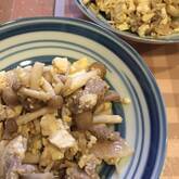 キノコと豆腐のチャンプルー