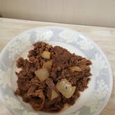 玉ネギと牛肉の甘辛炒め