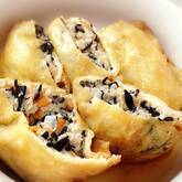 春の油揚げ包み煮