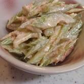 セロリと明太子のサラダ