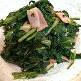 ホウレン草のバターしょうゆ炒め