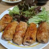 サツマイモの豚肉巻き