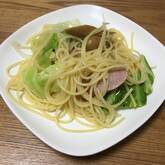 鶏とキャベツのパスタ