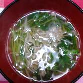 炒め豆苗のスープ