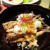 揚げシシャモのおろし添え