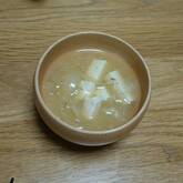 たたき長芋のみそ汁