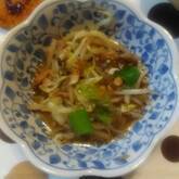 モヤシ炒めのあんかけ