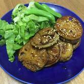 レンコンのはさみ照り焼き