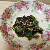 のりと大葉のゴマ油しょうゆ和え