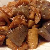 お手軽食材で！ちくわとコンニャクの煮物