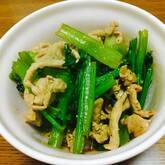 小松菜と豚肉のピリ辛炒め