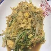 豆苗のオイスター炒め